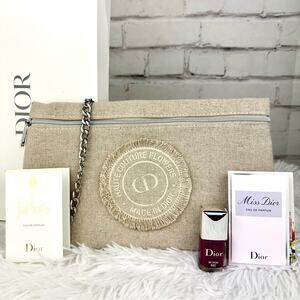 Dior CD tweed beauty line canvas crossbody bag with extras NEW